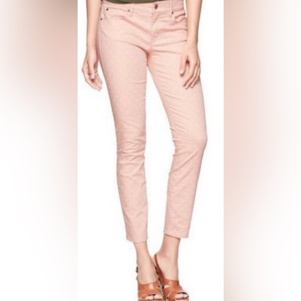 GAP Pale Peach Polka Dot Legging Jeans